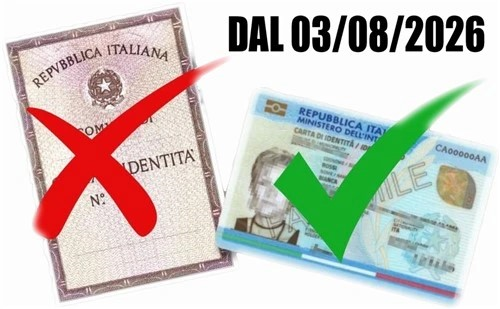 Cessazione di validità della carta d'identità cartacea.